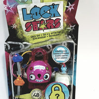 Lock Stars Series 1 Pink Robot Lock Two Keys & 2 Mystery Charms