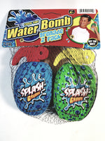 Water Bomb Toss Em Splash Grenades Set of 2 Colorful Soft Sponge Grenade Shaped Pool/Beach Toy
