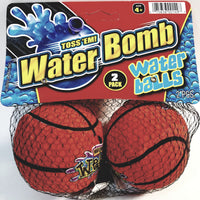 Water Bomb Toss Em Splash Basketball Set of 2 Soft Sponge Ball Shaped Pool/Beach Toy