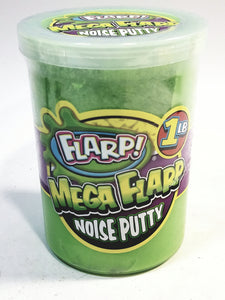 Mega FLARP Radioactive Green Large 1LB Noise Putty Make 6 Awful Fart Sounds Gag Container Of Goop