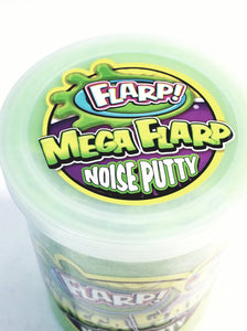 Mega FLARP Radioactive Green Large 1LB Noise Putty Make 6 Awful Fart Sounds Gag Container Of Goop