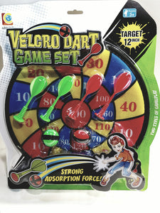 Velcro 7 Piece Soft 12" Target Dart Game Set Lecheng