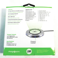 Charge Worx Portable Wireless Charger Compatible with Qi Devices