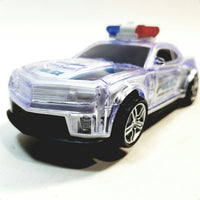 ZI X Toys Futuristic Police Squad Car Battery Operated Bump & Go 6.5" Length with Lights & Sounds