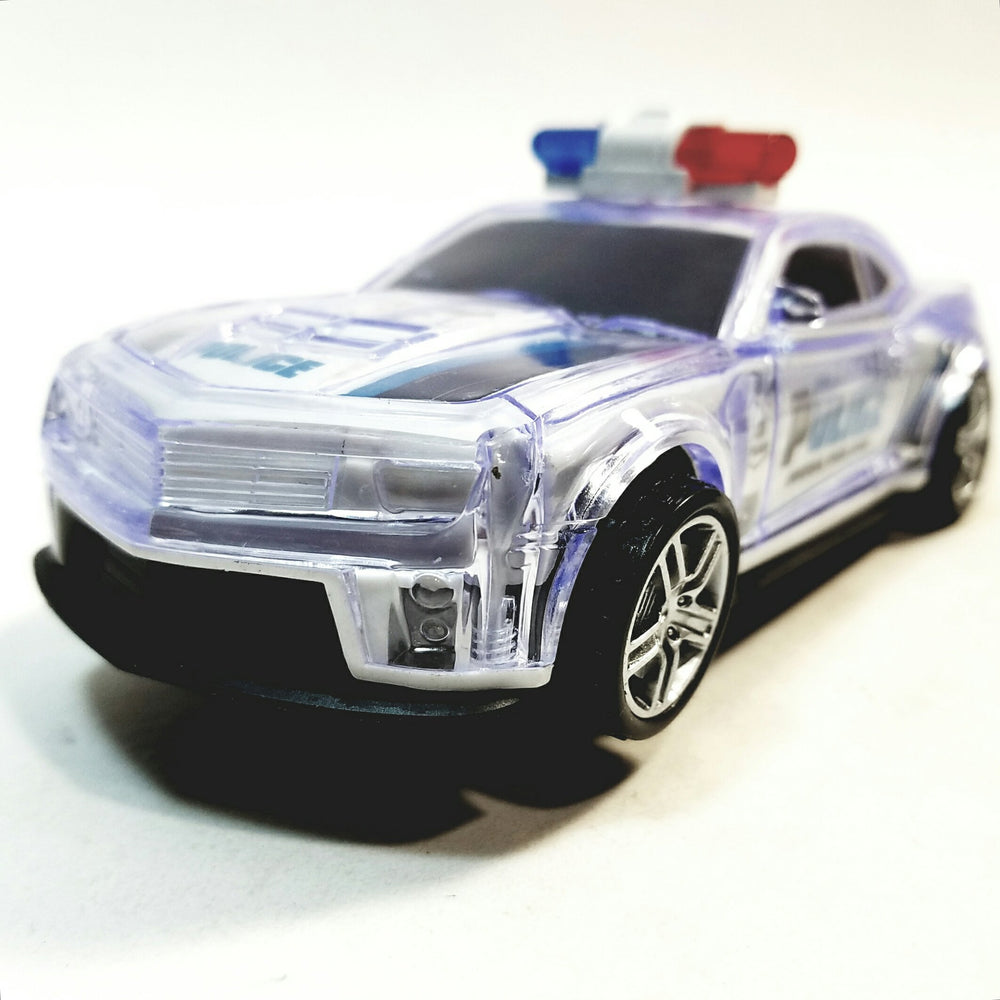ZI X Toys Futuristic Police Squad Car Battery Operated Bump & Go 6.5