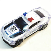 ZI X Toys Futuristic Police Squad Car Battery Operated Bump & Go 6.5" Length with Lights & Sounds