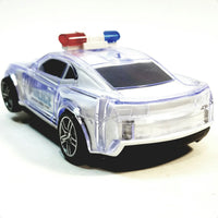 ZI X Toys Futuristic Police Squad Car Battery Operated Bump & Go 6.5" Length with Lights & Sounds