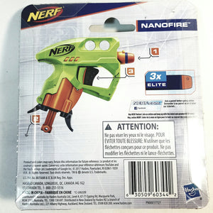 Nerf Elite Nanofire Mini Dart Blaster (3) Darts