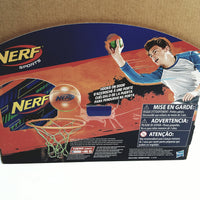 NERF Nerfoop Basketball Set 3.5" Orange Soft Foam Basketball & Plastic Hoop with Net
