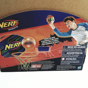 NERF Nerfoop Basketball Set 3.5" Orange Soft Foam Basketball & Plastic Hoop with Net