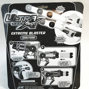 Ultra Foam Shot Extreme Foam Blaster Toy Foam Twin Launcher 6 Soft Foam Darts