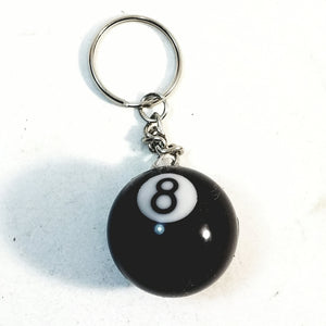 Enigmatoys Black Eight (8) Ball Keychain ( Pool Table Novelty)
