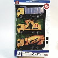 TY Cast Contruction 3 Piece Gift Set 1/64 Articulated Diecast Cement Truck Dump Truck & Excavator
