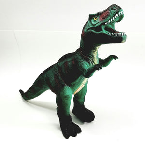 Prehistoric Dinosaur Green 9" Tyranosaurus Rex T-Rex Soft Flexible Dinosaur With Sound Figure