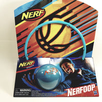 NERF Nerfoop Basketball Set 3.5" Blue  Soft Foam Basketball & Plastic Hoop with Net
