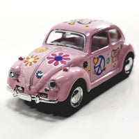 Kinsmart Volkswagen VW Love & Peace Classic 1967Cotton Candy  Pink Beetle 1/64 Diecast Car
