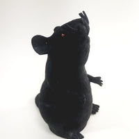 Black Large Scary  Life-Size Fake Standing  Rubber Rat Sqeaky Toy