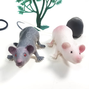 Reptile World 5 Piece Plastic Family Of Rats Scary Fake Rat Toy