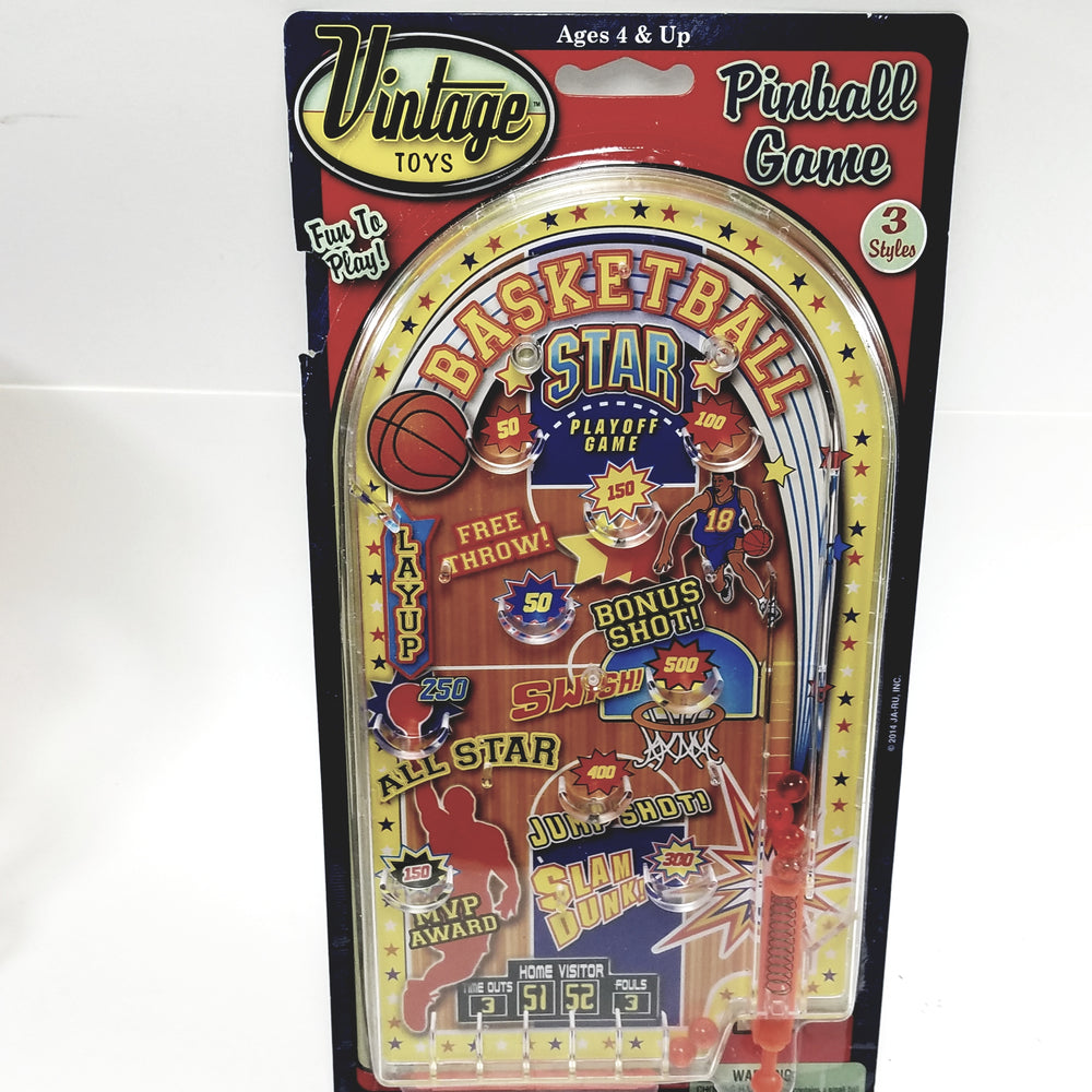 Vintage Toys Basketball Star Pinball Game Retro Toy