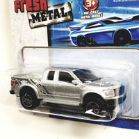 Maisto Fresh Metal Ford F-150 SVT Chrome Silver Pickup  1/64 Scale Diecast Truck
