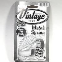 Vintage portable Metal Silver Spring Retro Toy (Slink-E)