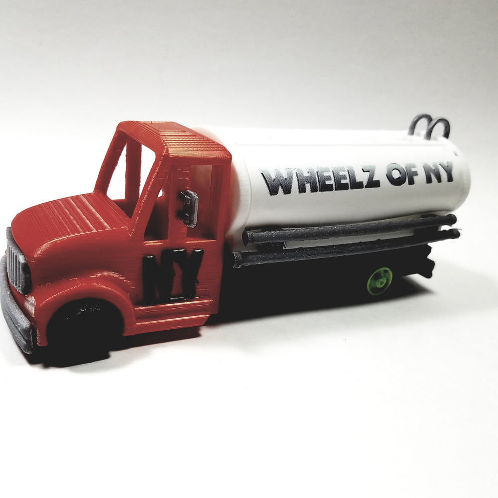 Wheelz Of NY Crimson Red Transport White Tanker Lime Green Rims 3D Printed 6