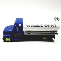 Wheelz Of NY Navy Blue Transport White Tanker Lime Green Rims 3D Printed 6" Truck
