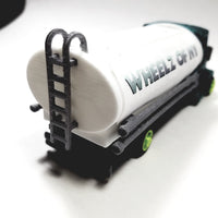 Wheelz Of NY Forest Green Transport White Tanker Lime Green Rims 3D Printed 6" Truck