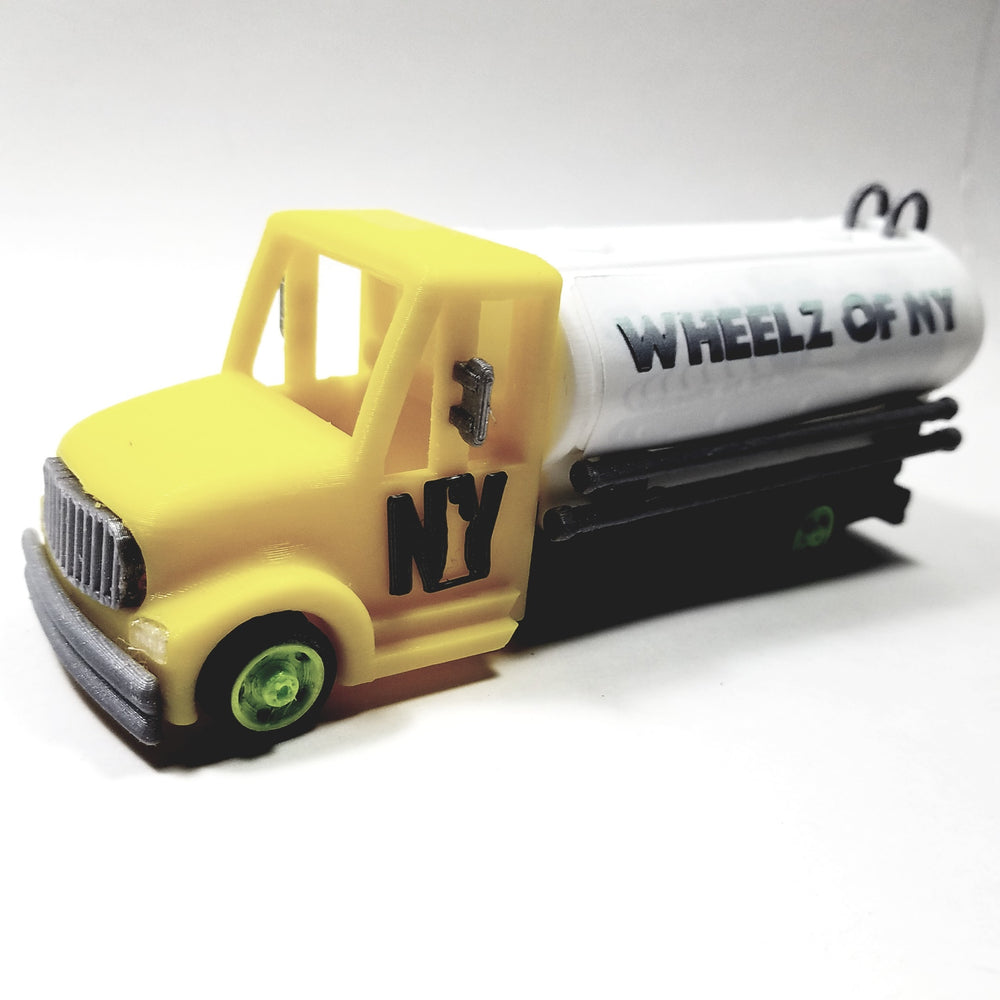 Wheelz Of NY Canary Yellow Transport White Tanker Lime Green Rims 3D Printed 6