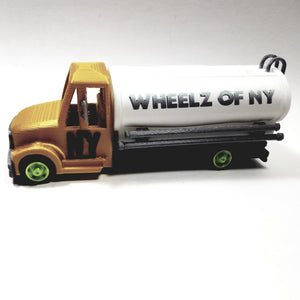 Wheelz Of NY Yellow Gold Transport White Tanker Lime Green Rims 3D Printed 6" Truck
