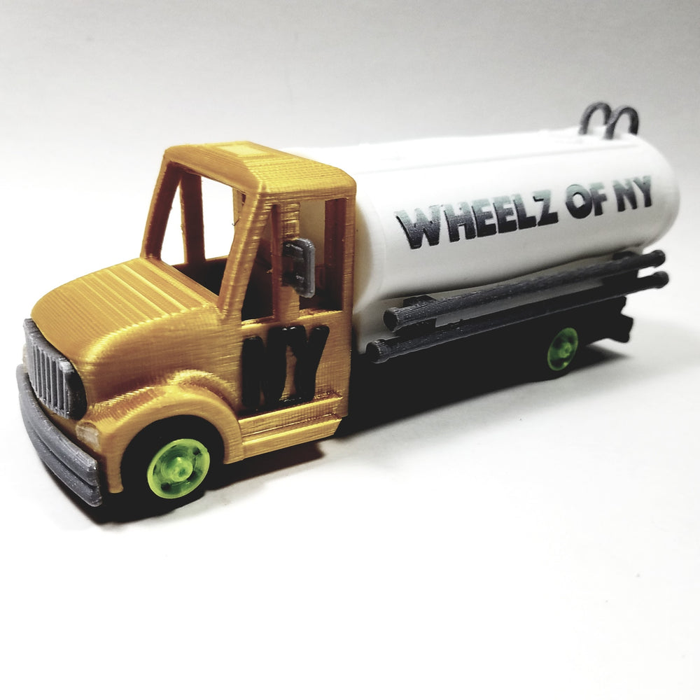 Wheelz Of NY Yellow Gold Transport White Tanker Lime Green Rims 3D Printed 6