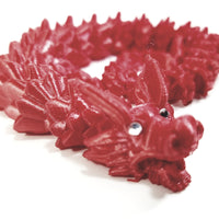Flexi-Mech Dymond Eyez Royal Elite Dragon Fully Articulated  3d Printed Fidget Toy  Bling Choose Color
