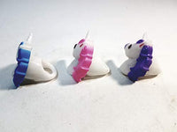 Unicorn Complete Set Of 3 Light Up Rubber Rings (Pink Purple Blue)
