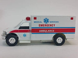 Showcast Rescue FDNY White Ford E-350 Medical Services Paramedic Ambulance No Decals
