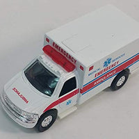 Showcast Rescue FDNY White Ford E-350 Medical Services Paramedic Ambulance No Decals