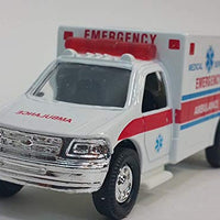 Showcast Rescue FDNY White Ford E-350 Medical Services Paramedic Ambulance No Decals