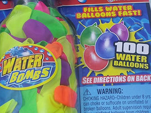 Water Bomb Ballon Pump EZ Soda Or Water Bottle Nozzle With 100 Ballons.