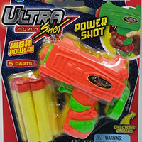 Ultra Foam Shot Power Shot Foam Blaster Toy Dart Gun with 5 Soft Foam Darts