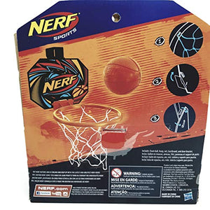NERF Nerfoop Jump Shot Basketball Set Mini Orange Soft Foam Basketball & Plastic Hoop with Net
