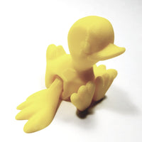 Flexi-Mech Rubber Duck Yellow 3d Printed  Mechanical Flapping Toy
