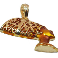 Queen Nefertiti Gold Plated Micro Pendant 1.5" Piece