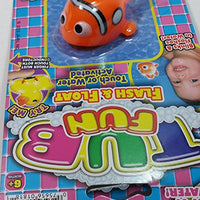 TUB FUN Orange Clownfish (Nemo) Light Up Water Toy Pool Or Bathtub LED Flashing