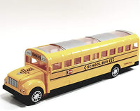 SF Toys Lights & Sounds Yellow School Bus B/O with Bump & Go Action
