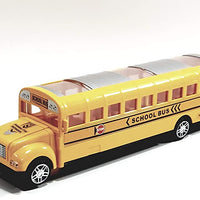 SF Toys Lights & Sounds Yellow School Bus B/O with Bump & Go Action