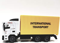 TY Charcoal Gray & Yellow Delivery Box Truck 1/64 Diecast Vehicle
