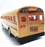 SF Toys Lights & Sounds Yellow School Bus B/O with Bump & Go Action

