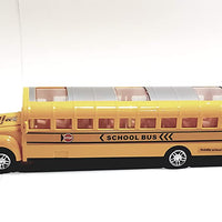 SF Toys Lights & Sounds Yellow School Bus B/O with Bump & Go Action