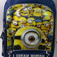 New Minions I Speak Minion Large Blue 16" School Bag/Knapsack/Backpack