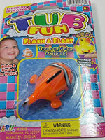 TUB FUN Orange Clownfish (Nemo) Light Up Water Toy Pool Or Bathtub LED Flashing
