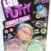 Lab Putty Triple Pack Big Bounce Heat Change(Purple to Pink) & Magnetic 42g Putty 1.49oz Goop